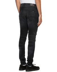 Amiri Black Leopard Thrasher Jeans