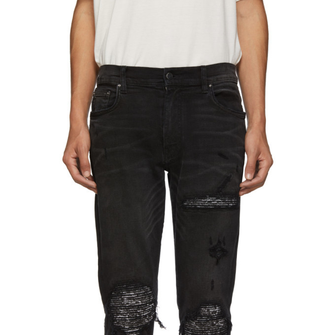 Amiri Black Mx1 Bandana Jeans, $819 | SSENSE | Lookastic