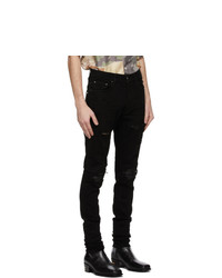 Amiri Black Mx1 Leather Jeans