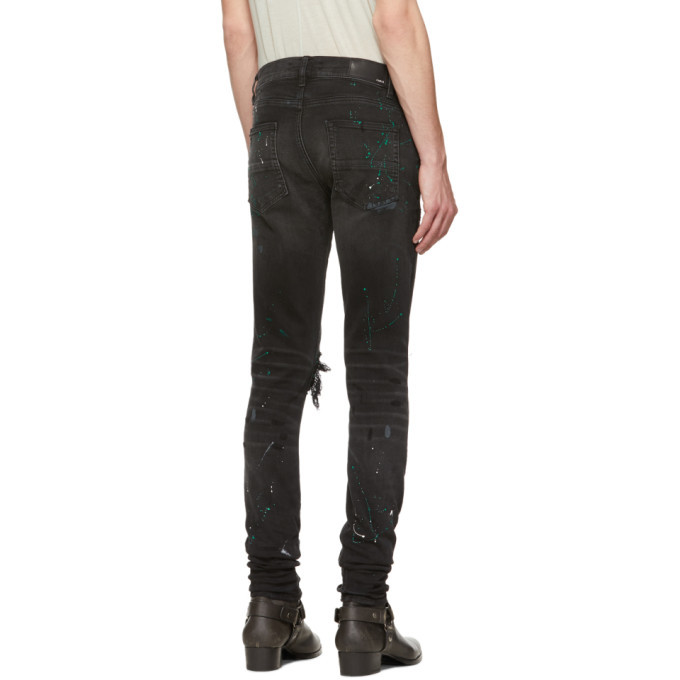 Amiri Black Paint Splatter Jeans, $570 | SSENSE | Lookastic