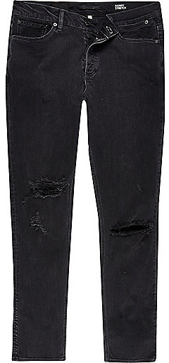 black washed denim jeans