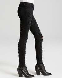 Blank NYC Blanknyc Jeans Shredded Skinny In Black