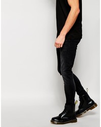Asos Brand Extreme Super Skinny Jeans With Rip