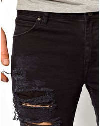 asos black ripped jeans mens
