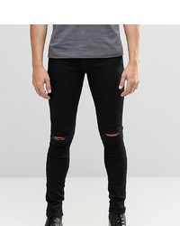 Brooklyn Supply Co. Brooklyn Supply Co Black Spray On Denim Jeans With Knee Slit