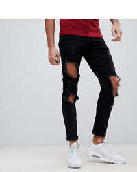 Brooklyn Supply Co. Brooklyn Supply Co Super Skinny Jeans With Heavy Distressing