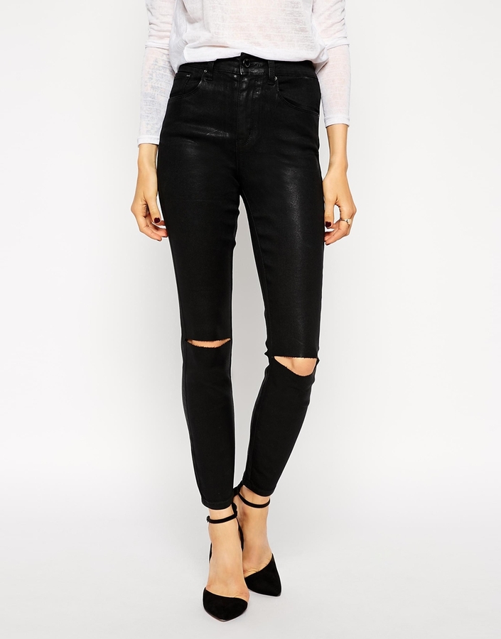 ripped ankle grazer jeans