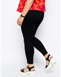 Asos Curve Ankle Grazer Jean With Ripped Knee