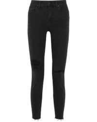 Madewell Distressed High Rise Skinny Jeans Black