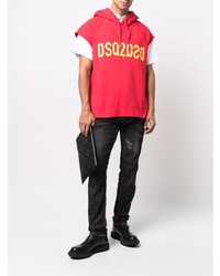 DSQUARED2 Distressed Logo Embroidered Jeans