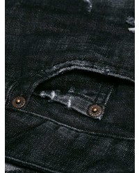 Dsquared2 Distressed Logo Stripe Jeans