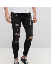 BLEND Flurry Extreme Skinny Muscle Fit Jeans Rip And Repair