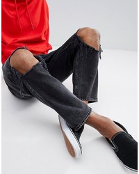 Cheap Monday In Law Tapered Jeans With Blown Out Knee