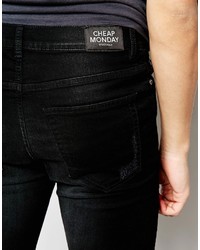 cheap monday super skinny jeans in black