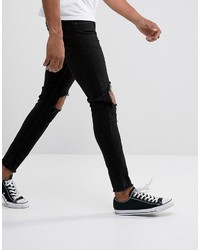 ONLY & SONS Jeans In Skinny Fit With Open Knees And Cut Off Hem
