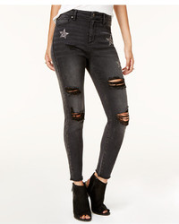 Tinseltown Juniors Embellished Ripped Skinny Jeans