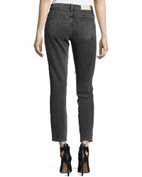 IRO Lep Mid Rise Patched Distressed Skinny Jeans