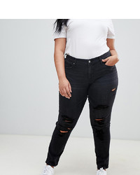 Levi's Plus Levis Plus 311 Shaping Skinny Jean In Black With Distressing