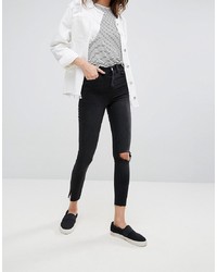 Noisy May Lexi Ankle Slit Skinny Jeans