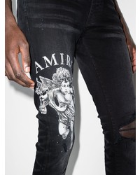 Amiri Logo Print Skinny Jeans