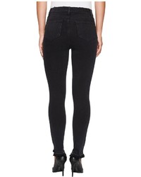 Paige Margot Ankle With Uneven Undone Hem In Black Sky Destructed Jeans