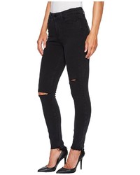 Paige Margot Ankle With Uneven Undone Hem In Black Sky Destructed Jeans