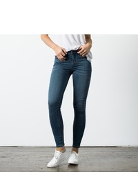 DSTLD Mid Rise Skinny Jeans In Medium Vintage