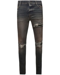 Amiri Mx1 Plaid Detail Skinny Jeans