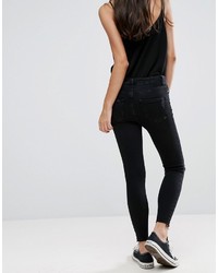 New Look Petite Distressed Raw Hem Jeans