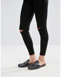 New Look Petite High Waisted Knee Rip Skinny Jeans
