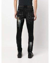 Amiri Paint Splatter Blend Skinny Cut Jeans