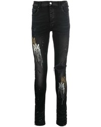 Amiri Paint Splatter Blend Skinny Cut Jeans