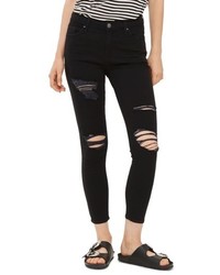 Topshop Petite Leigh Super Ripped High Waist Skinny Jeans