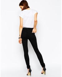Asos Ridley Jeans Ridley Black Skinny Jeans In Rip And Destroy Busted Knees