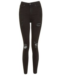Topshop Ripped High Waist Ankle Skinny Jeans