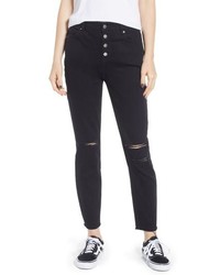 Tinsel Ripped High Waist Ankle Skinny Jeans