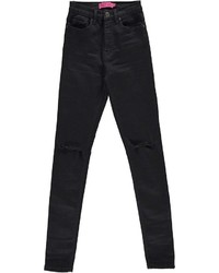 Boohoo Sariah Black 5 Pocket Full Length Jeans