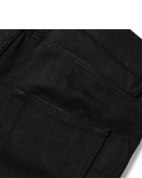 Saint Laurent Skinny Fit 17cm Hem Ripped Denim Jeans