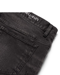 Balmain Skinny Fit Distressed Denim Jeans