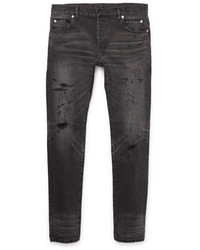Balmain Skinny Fit Distressed Denim Jeans