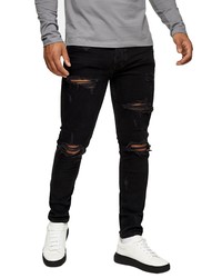 Topman Skinny Fit Extra Ripped Jeans