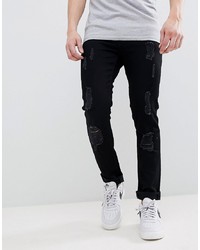 Voi Jeans Skinny Fit Jeans In Ripped