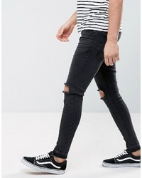 Brave Soul Skinny Knee Ripped Jean With Raw Edge