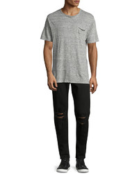 rag & bone Standard Issue Fit 1 Slim Skinny Jeans With Ripped Knees