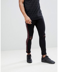 Jaded London Super Skinny Distressed Jeans With In Black