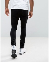 Jaded London Super Skinny Jeans In Black With Distressing