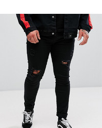 Sixth June Super Skinny Jeans In Black With Distressing To Asos