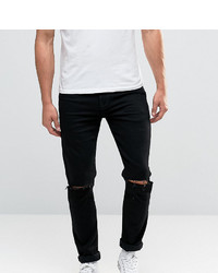 Asos Tall Skinny Jeans With Knee Rips