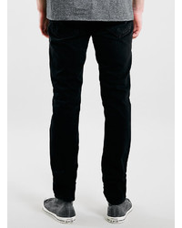 Topman Black Blow Out Knee Classic Skinny Jeans