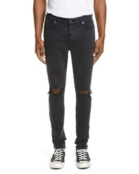 Ksubi Van Winkle Duster Ripped Black Skinny Fit Jeans